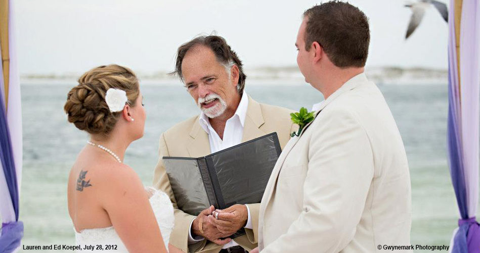 How much should you pay the pastor for a wedding Wedding Minister Officiant Services In Panama City Fl Weddings As You Wish